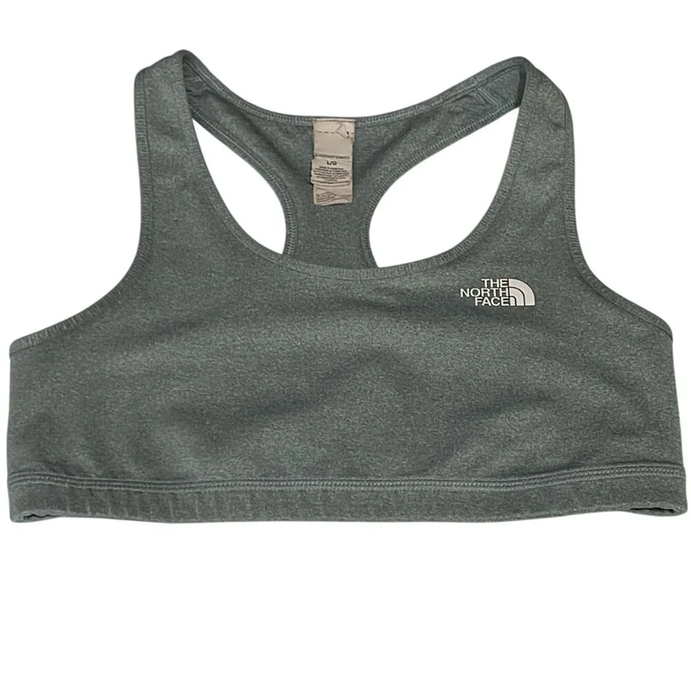 The North Face Athletic Racerback Sports‎ Bra Womens Size Large Grey